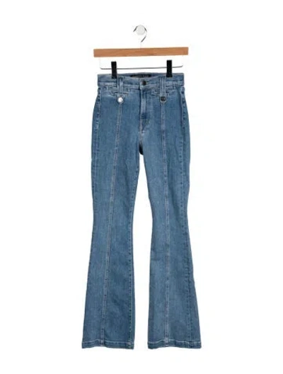 Pre-owned Veronica Beard High-rise Flared Jeans In Blue