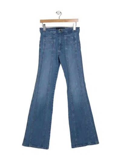 Pre-owned Veronica Beard High-rise Flared Jeans In Blue