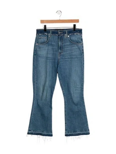 Pre-owned Veronica Beard High-rise Flared Jeans In Blue