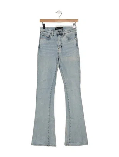 Pre-owned Veronica Beard High-rise Flared Jeans In Blue