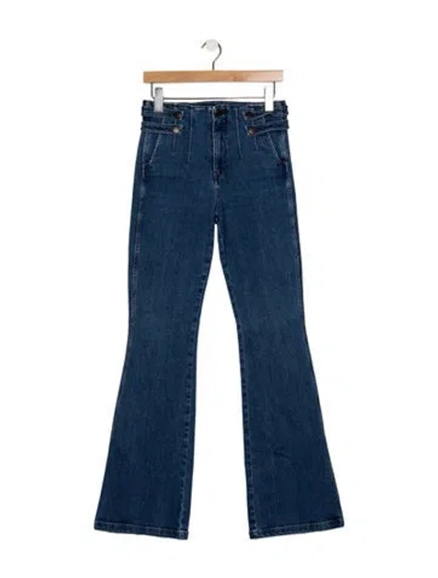Pre-owned Veronica Beard High-rise Flared Jeans In Blue