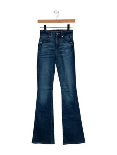 Pre-owned Veronica Beard High-rise Flared Jeans In Blue
