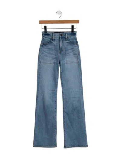 Pre-owned Veronica Beard High-rise Flared Jeans In Blue
