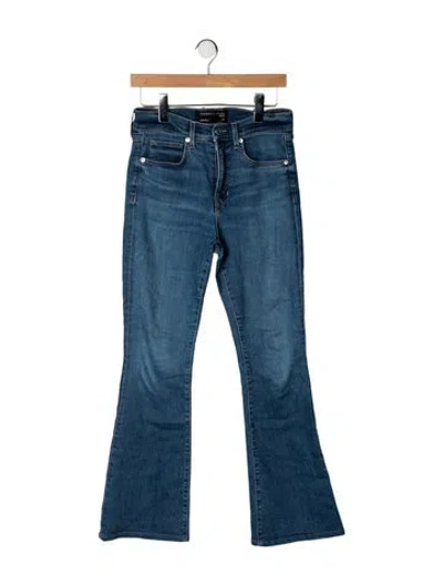 Pre-owned Veronica Beard High-rise Flared Jeans In Blue