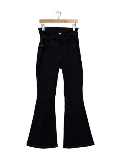 Pre-owned Veronica Beard High-rise Flared Jeans In Blue