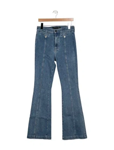 Pre-owned Veronica Beard High-rise Flared Jeans In Blue