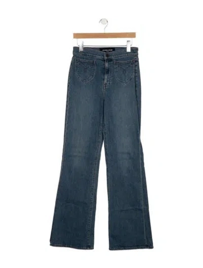 Pre-owned Veronica Beard High-rise Flared Jeans In Blue
