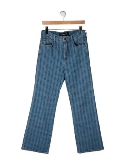 Pre-owned Veronica Beard High-rise Flared Jeans In Blue