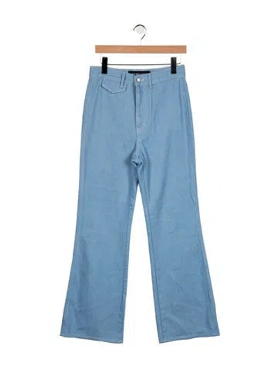 Pre-owned Veronica Beard High-rise Flared Jeans In Blue