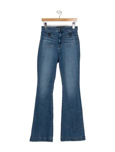 Pre-owned Veronica Beard High-rise Flared Jeans In Blue