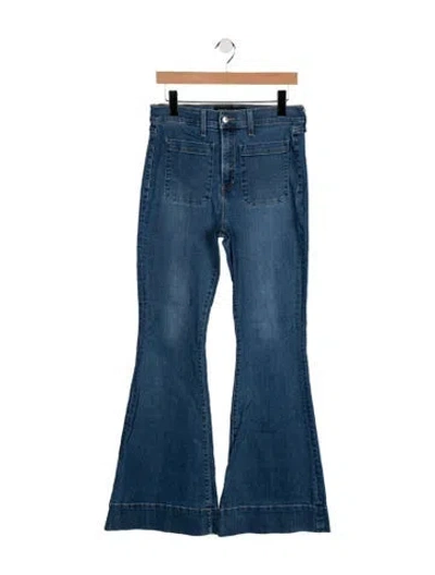 Pre-owned Veronica Beard High-rise Flared Jeans In Blue