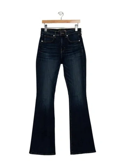 Pre-owned Veronica Beard High-rise Flared Jeans In Blue
