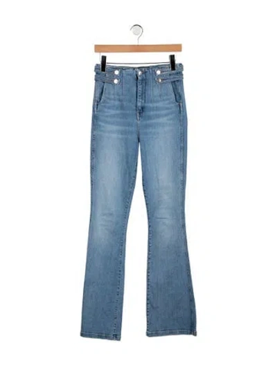 Pre-owned Veronica Beard High-rise Flared Jeans In Blue