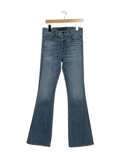 Pre-owned Veronica Beard High-rise Flared Jeans In Blue