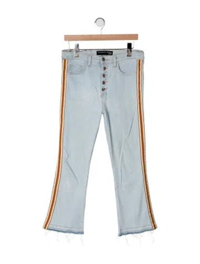 Pre-owned Veronica Beard High-rise Flared Jeans In Blue/green