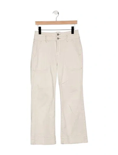 Pre-owned Veronica Beard High-rise Flared Jeans In Blue/neutrals