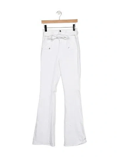 Pre-owned Veronica Beard High-rise Flared Jeans In Blue/white