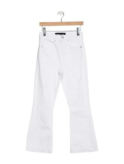 Pre-owned Veronica Beard High-rise Flared Jeans In Blue/white