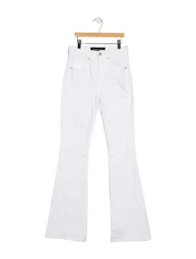 Pre-owned Veronica Beard High-rise Flared Jeans In Blue/white