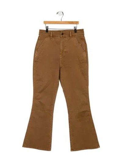 Pre-owned Veronica Beard High-rise Flared Jeans In Brown