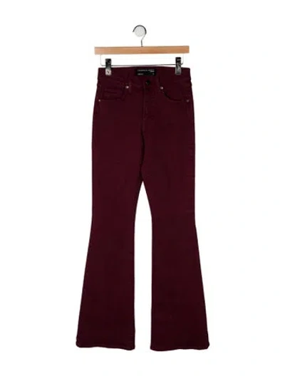 Pre-owned Veronica Beard High-rise Flared Jeans In Brown