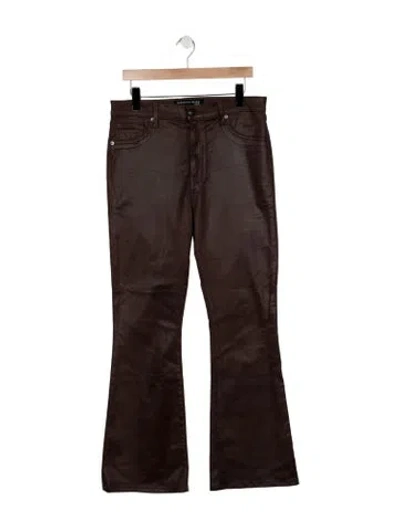 Pre-owned Veronica Beard High-rise Flared Jeans In Brown