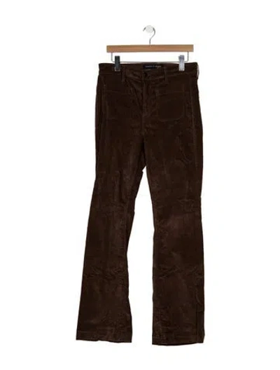 Pre-owned Veronica Beard High-rise Flared Jeans In Brown