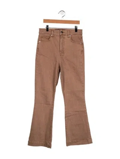 Pre-owned Veronica Beard High-rise Flared Jeans In Brown