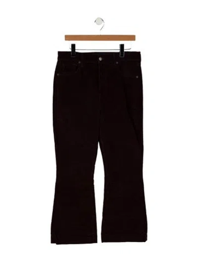 Pre-owned Veronica Beard High-rise Flared Jeans In Burgundy