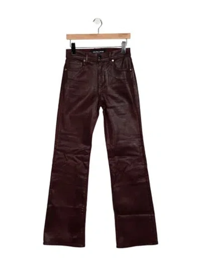 Pre-owned Veronica Beard High-rise Flared Jeans In Burgundy