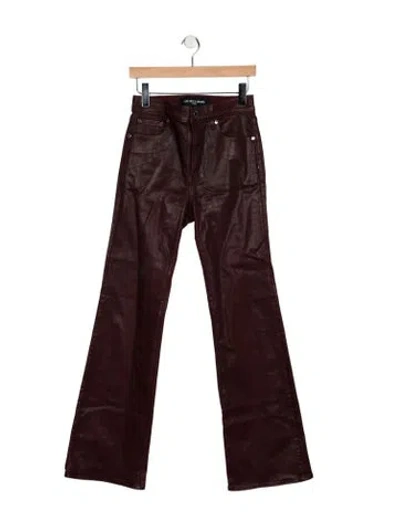 Pre-owned Veronica Beard High-rise Flared Jeans In Burgundy