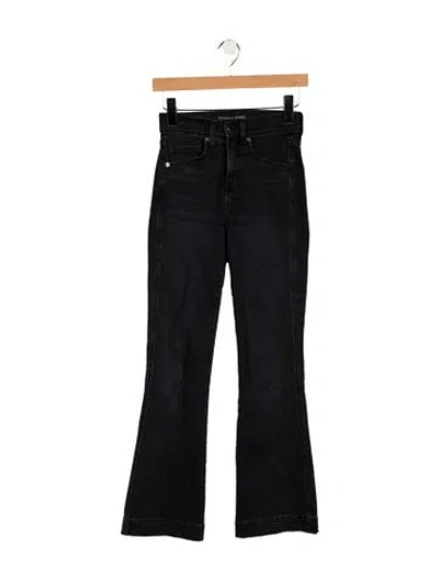 Pre-owned Veronica Beard High-rise Flared Jeans In Gray