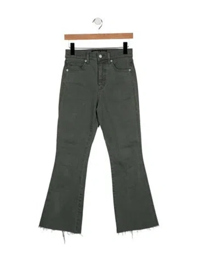 Pre-owned Veronica Beard High-rise Flared Jeans In Green