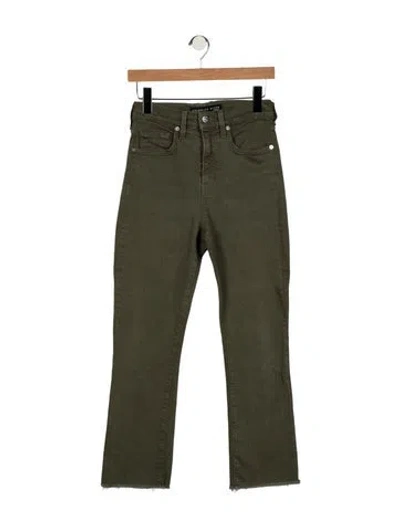 Pre-owned Veronica Beard High-rise Flared Jeans In Green
