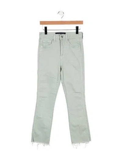 Pre-owned Veronica Beard High-rise Flared Jeans In Green