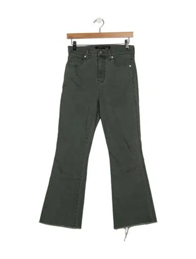 Pre-owned Veronica Beard High-rise Flared Jeans In Green