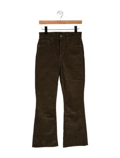 Pre-owned Veronica Beard High-rise Flared Jeans In Green