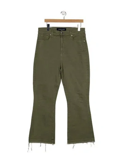 Pre-owned Veronica Beard High-rise Flared Jeans In Green