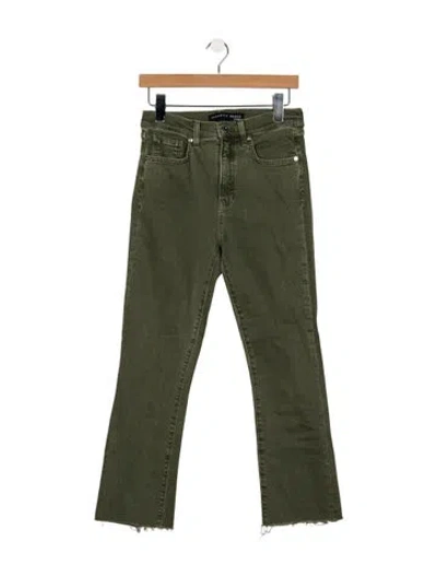 Pre-owned Veronica Beard High-rise Flared Jeans In Green