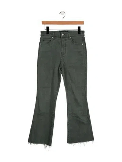 Pre-owned Veronica Beard High-rise Flared Jeans In Green
