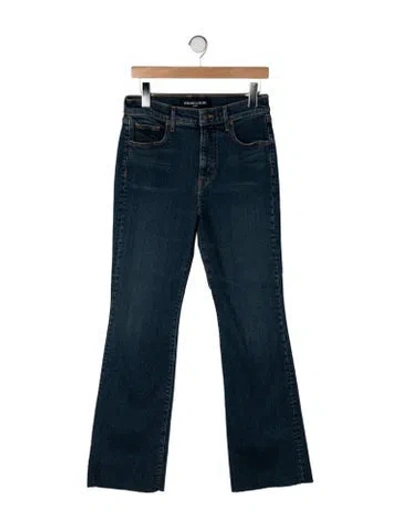 Pre-owned Veronica Beard High-rise Flared Jeans In Green