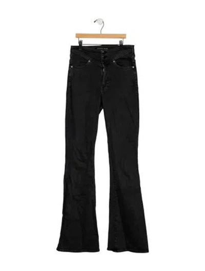 Pre-owned Veronica Beard High-rise Flared Jeans In Grey