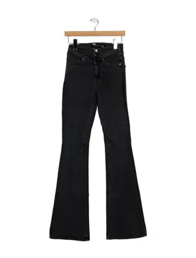 Pre-owned Veronica Beard High-rise Flared Jeans In Grey