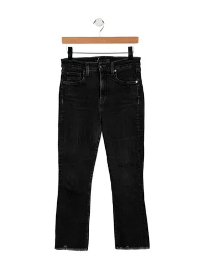 Pre-owned Veronica Beard High-rise Flared Jeans In Grey