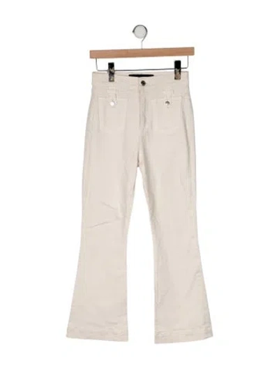 Pre-owned Veronica Beard High-rise Flared Jeans In Neutral