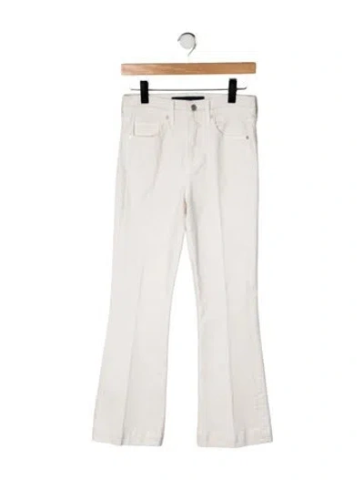 Pre-owned Veronica Beard High-rise Flared Jeans In Neutral
