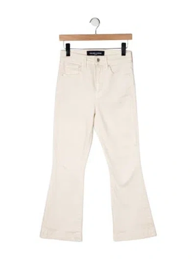 Pre-owned Veronica Beard High-rise Flared Jeans In Neutral