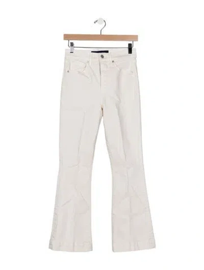 Pre-owned Veronica Beard High-rise Flared Jeans In Neutral