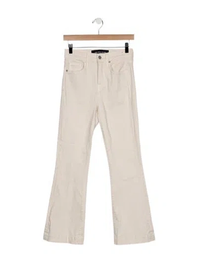 Pre-owned Veronica Beard High-rise Flared Jeans In Neutral