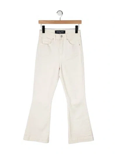 Pre-owned Veronica Beard High-rise Flared Jeans In Neutral